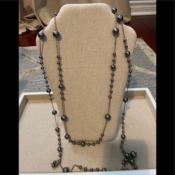 Double stand faux pearl necklace - Picture 1 of 1
